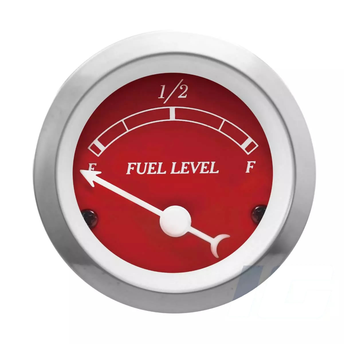 52mm Red Face White Needle - Fuel Level Gauge For Vintage Car